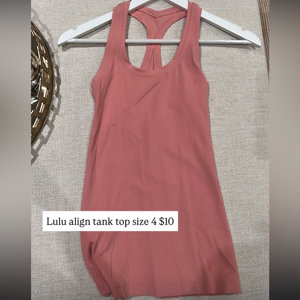 Lulu lemon tank top size 4 pink